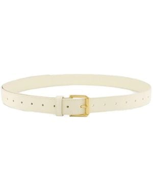Givenchy Metal-Tip Leather Belt - Natural