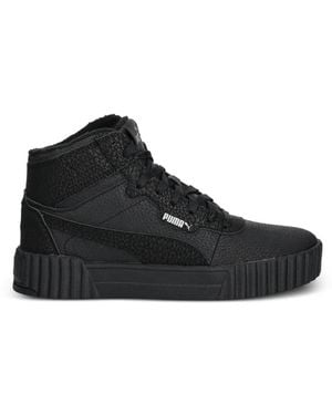 PUMA Carina 3.0 Mid Wtr Textured-Finish High-Top Sneakers - Black