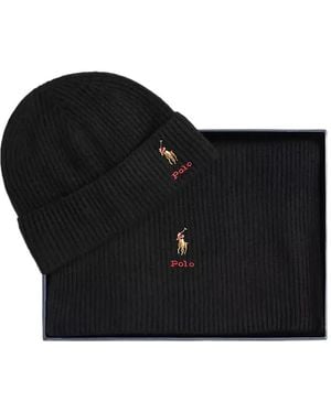 Polo Ralph Lauren Polo Pony Wool Accessory Set - Black