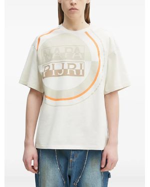Napapijri S-Tusco Logo-Print T-Shirt - White