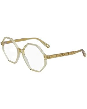 Chloé Brille Mit Geometrischem Gestell - Weiß