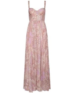 L'Agence Rosette Maxi-Jurk Met Paisley-Print - Roze