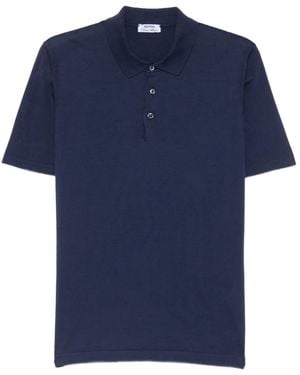 Cesare Attolini Short-Sleeve Polo Shirt - Blue