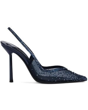 Le Silla 100Mm Nicole Crystal-Embellished Slingback Court Shoes - Blue