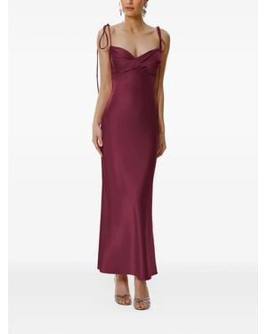 Framboise Darren Twist-Detail Maxi Dress - Red
