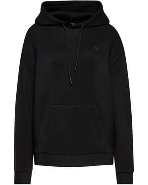 Guess Logo-Patch Hoodie - Black