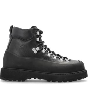 Diemme Roccia Vet Gomma Leather Trainers - Black