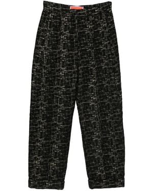 La DoubleJ Pantalones De Punto De Bouclé Con Pinzas - Negro