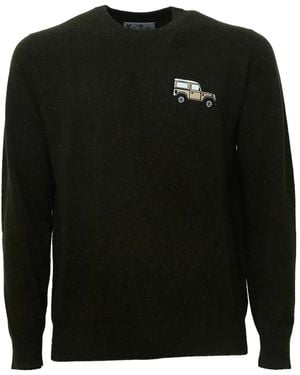 MC2 Saint Barth Heron Car-Embroidered Sweater - Black