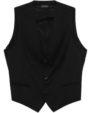 Tagliatore Welt-Pockets Waistcoat - Black