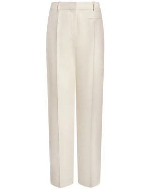 12 STOREEZ Plaza Pressed-Crease Trousers - White