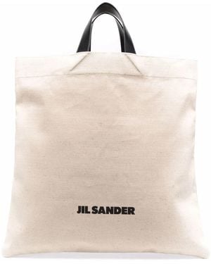 Jil Sander ロゴ トートバッグ - ナチュラル