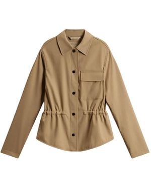 Woolrich Drawstring Pocket Overshirt - Natural