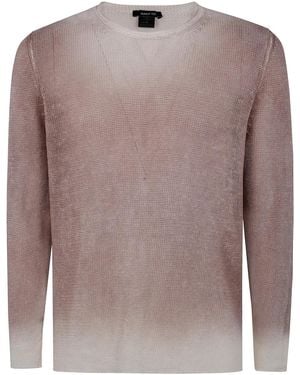 Avant Toi Pullover mit Farbverlauf-Optik - Braun