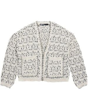 Bimba Y Lola Whipstitch-Detai Cardigan - White