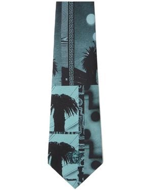 Versace Cravatta Con Testa Di Medusa - Blu