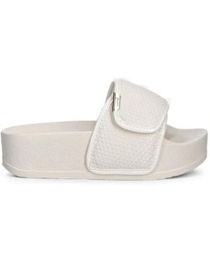 Liu Jo Woven Touch-Strap Slides - White