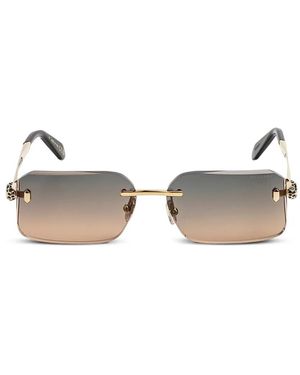 BVLGARI Lunettes De Soleil Serpenti À Monture Rectangulaire - Métallisé