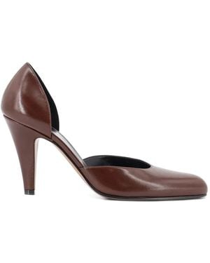 The Row Ornella D'Orsay Pointed-Toe Court Shoes - Brown