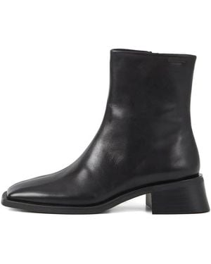 Vagabond Shoemakers Blanca Square-Toe Block-Heel Boots - Black