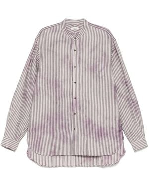 CALMLENCE Striped Shirt - Gray