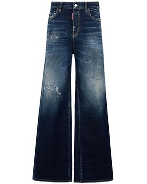 DSquared² Dark Dirty Baggy-Jeans - Blau