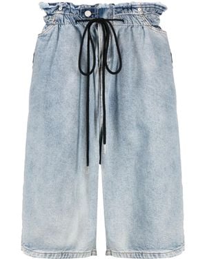 Natasha Zinko Belt Off Denim Shorts - Blue