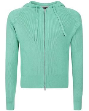 Carrera Ribbed Zip-Up Cardigan - Green