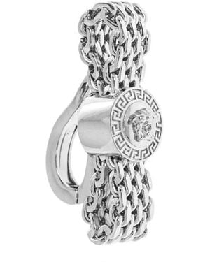 Versace Pendiente de cadena Medusa - Blanco