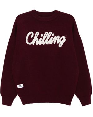 Chocoolate Round Neck Sweater - Red