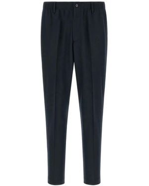Cellar Door Buttoned Tapered Pants - Blue