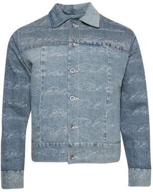 Who Decides War Signature Trucker Jacket - Blue