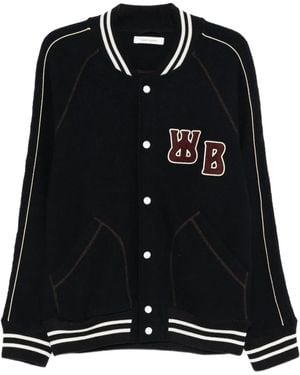 Wales Bonner Patch-Detailing Embroidered Coat - Black