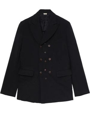 Comme des Garçons Double-Breasted Button Jacket - Black