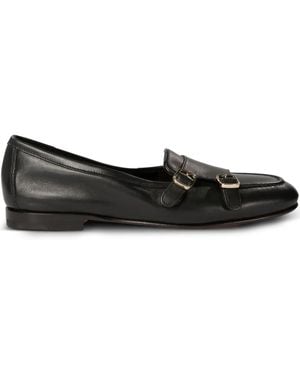 Santoni Leather Loafers - Black