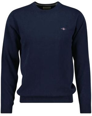 GANT Crew-Neck Wool Sweatshirt - Blue