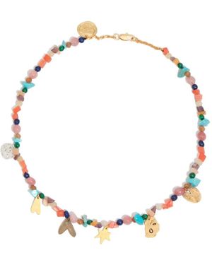 Bimba Y Lola Beaded Charm Necklace - Metallic