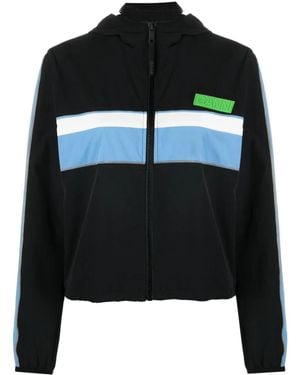 Ganni Striped Track Jacket - Black