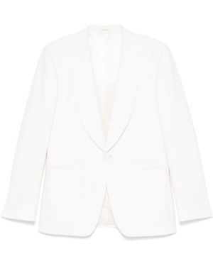 Fursac Shawl-Lapels Blazer - White