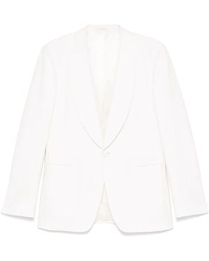Fursac Shawl-Lapels Blazer - White