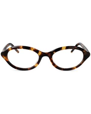 Retrosuperfuture Lunettes De Vue À Monture Ovale - Noir