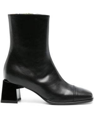 CAREL PARIS Odeon Leather Ankle Boots - Black