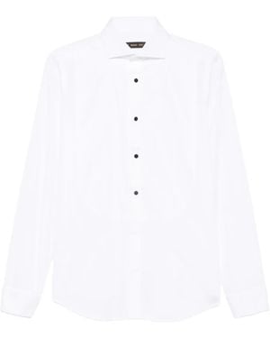 Manuel Ritz Long-Sleeve Button-Fastening Shirt - White
