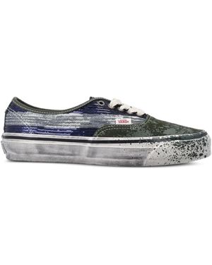 Vans Premium Authentic Sequin-Embellished Paint-Splatter Sneakers - Gray