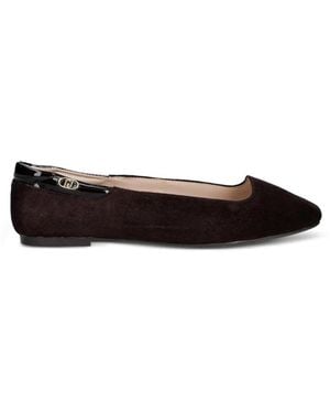 Liu Jo Ballerines À Plaque Logo Et Bout En Amande - Black