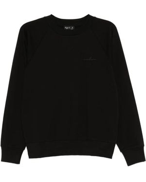 agnès b. Logo-Embroidered Sweatshirt - Black