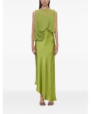 Christopher Esber Cumulus Draped Asymmetric Dress - Green