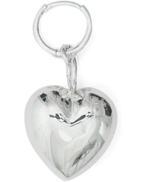 PRAWN FAMILY Orecchino Heart - Bianco