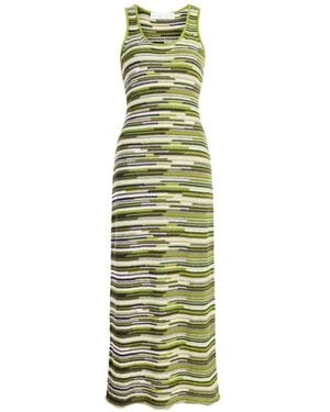 Proenza Schouler Zinah Striped Knit Dress - Green
