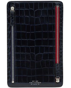 Smythson Multi-Zip Case - Blue